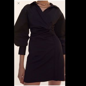 Zara Poplin Wrap Dress Size M NWT